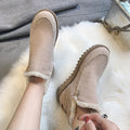 Suede Winter Boots with Wool Lining