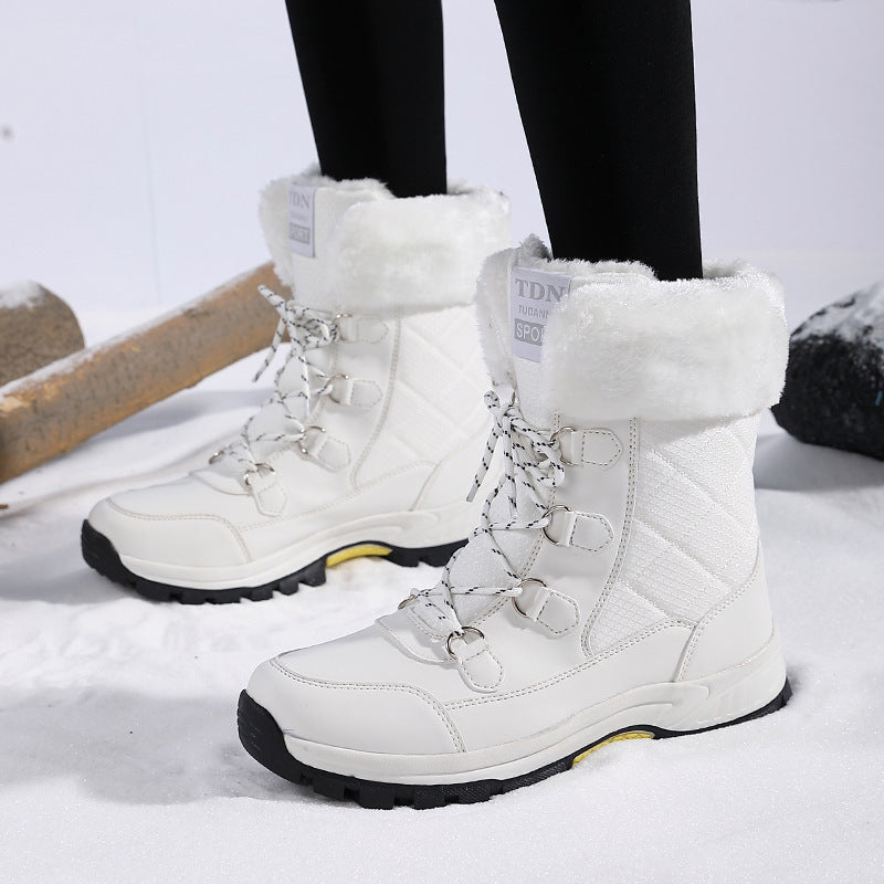 Bootara Women's Glacier Insulated Winter Boots – Thick Cotton-Lined High-Top Snow Boots with Non-Slip Lug Sole (US 5–11)
