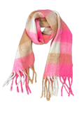 Ella Blanket Scarf- Bubblegum Plaid