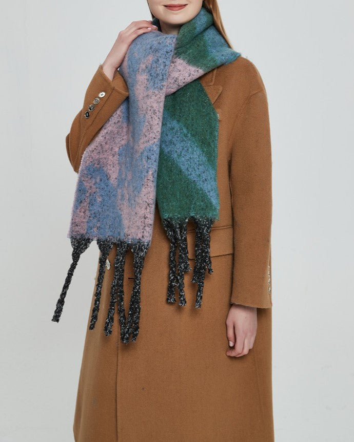 Star and Stripe Tassel Blanket Scarf
