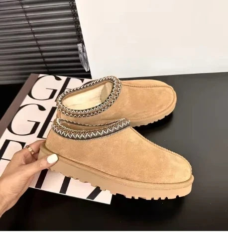 Women's Shearling-Lined Snow Boots - Platform Ankle Boots, Faux Fur