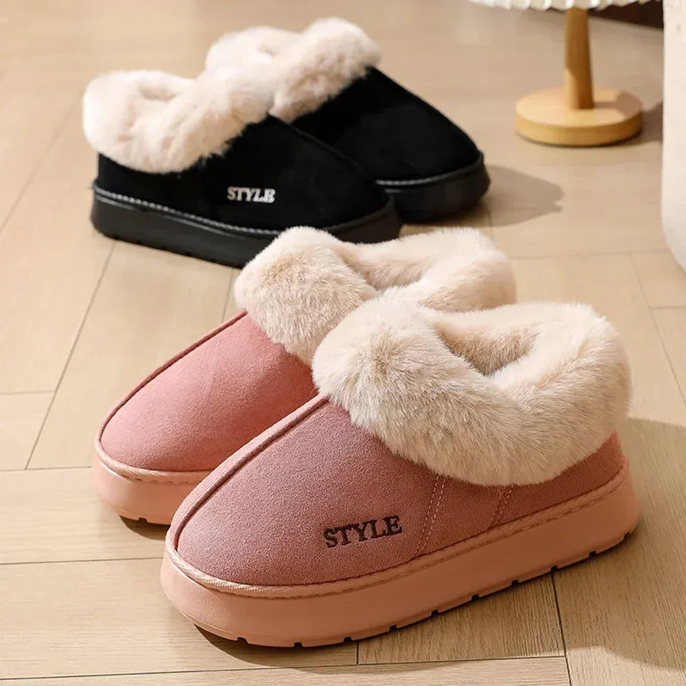 Wool-Lined Platform Snow Boots