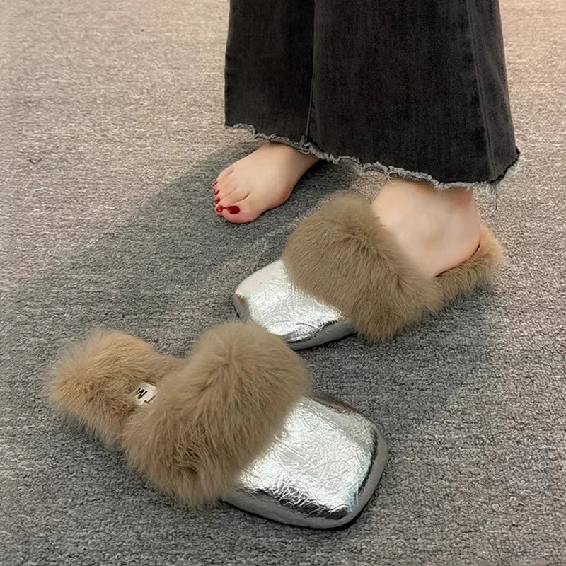 Faux Fur Outdoor Slides