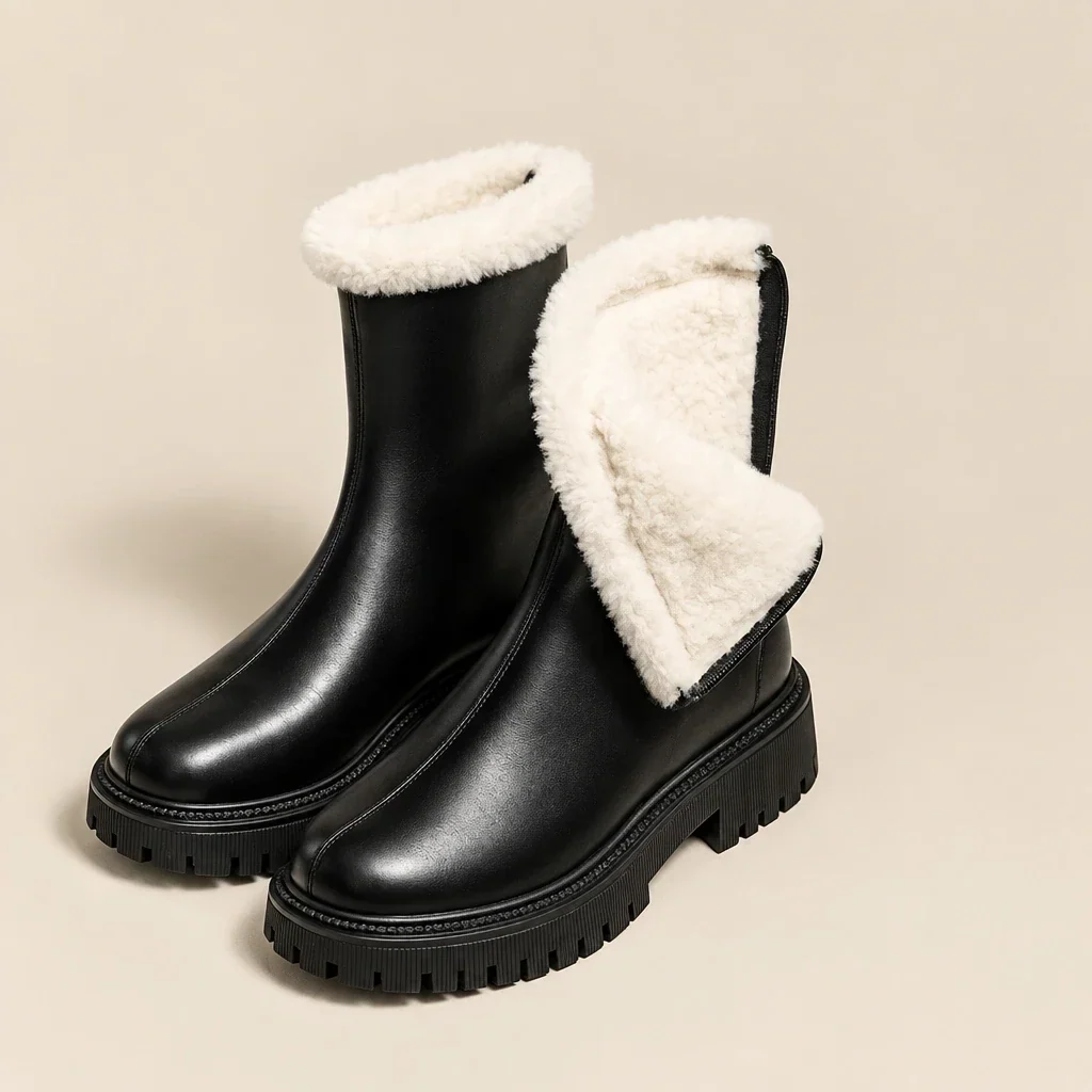 Thermal Ankle Boots with Slip-Resistant Sole