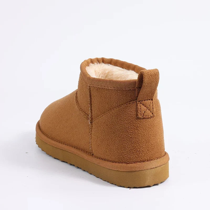 Faux Suede Plush-Lined Ankle Boots