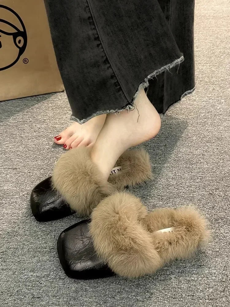 Faux Fur Outdoor Slides