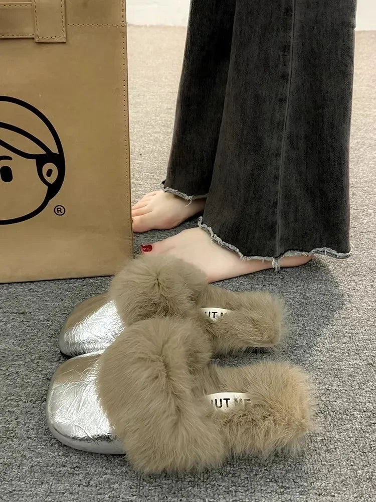 Faux Fur Outdoor Slides