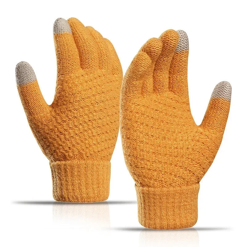 Touchscreen Knit Gloves with Fleece Lining | Winter Gloves Unisex