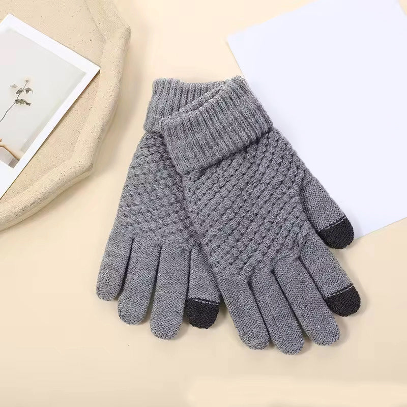 Touchscreen Knit Gloves with Fleece Lining | Winter Gloves Unisex