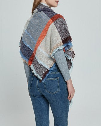 Oversized Tartan Plaid Blanket Scarf