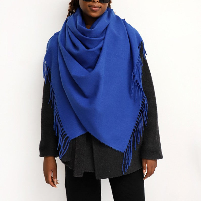 Oversized Brushed Tassel Blanket Scarf Wrap