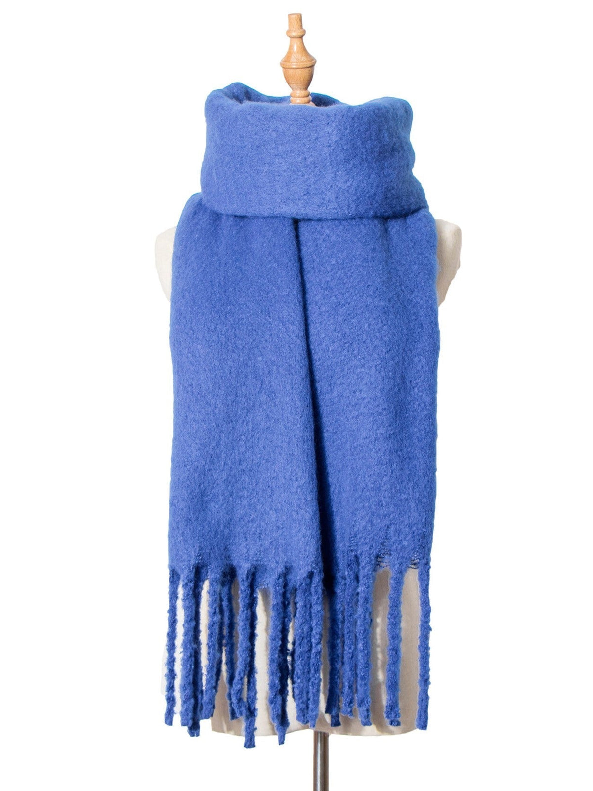 Chunky Brushed Fringe Blanket Scarf
