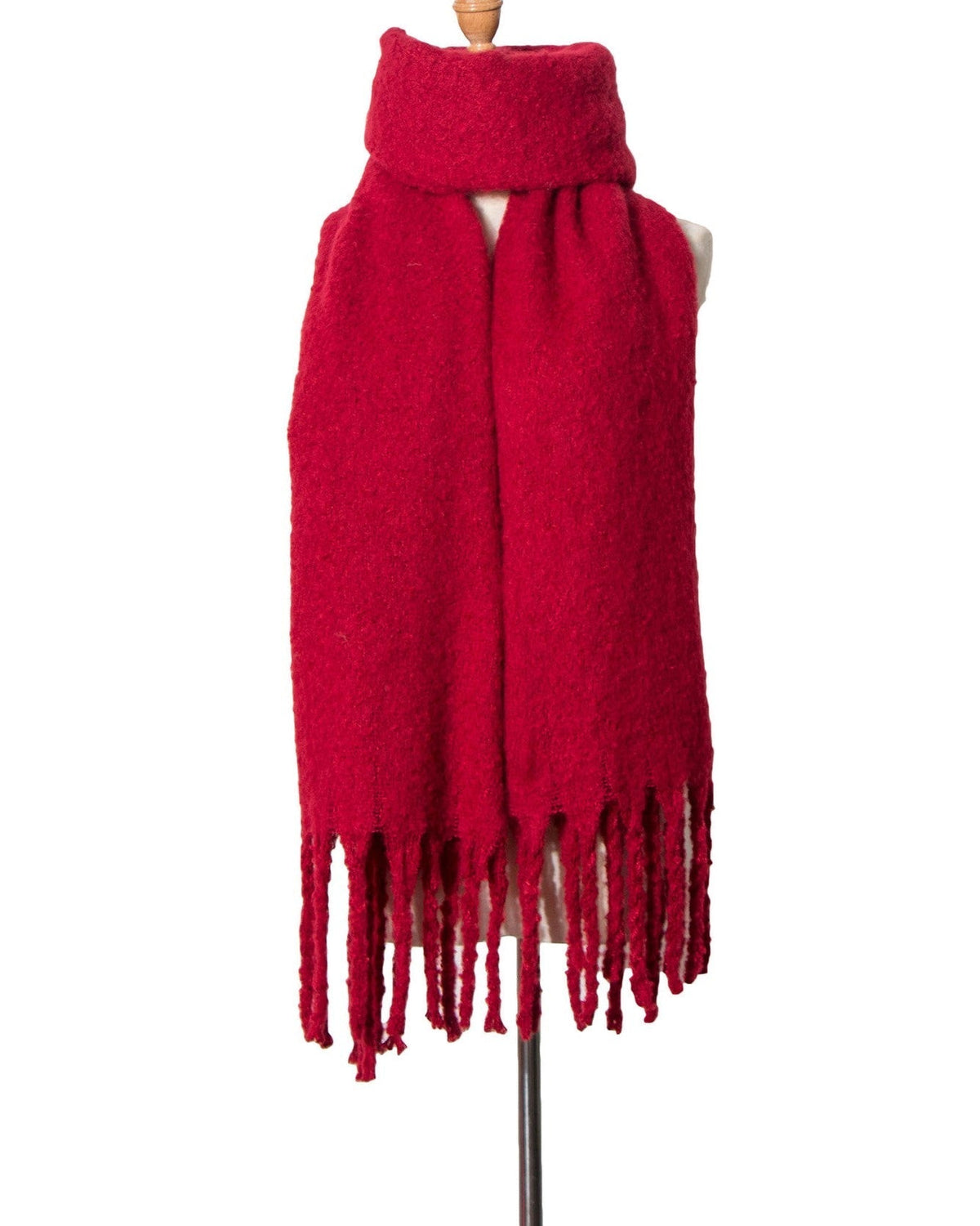 Chunky Brushed Fringe Blanket Scarf